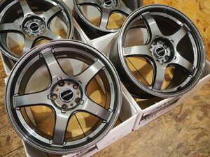 ★軽量★18inch 9.5J+38 5H114.3 新品 人気5本スポーク TRACER GT-V ホイール1台分 SUPRA SILVIA RX-7 RX-8 R34 GTR Z33 Z34 Made in JAPAN