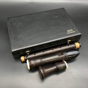 SW1225-5-4 MOECH リコーダー Nr.539 ケース有 器材 メック 黒壇 木製 笛 楽器 管楽器 ホビー コレクション 60サイズ