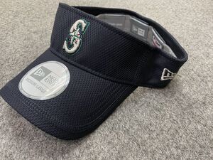 L/XL ニューエラ NEWERA シアトル マリナーズ Mariners サンバイザー VISOR 公式 MLB メジャー 紫外線カット USA正規品 Clubhouse イチロー