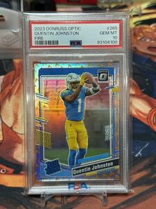 PSA10 2023 Panini Donruss Optic QUENTIN JOHNSTON Fire SSP SP Rated Rookie ルーキー RC