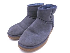 UGG Australia アグ オーストラリア 5854 CLASSIC MINI クラシック ミニ ムートン ブーツ size24/紺 ◆■ ☆ ejc1 レディース