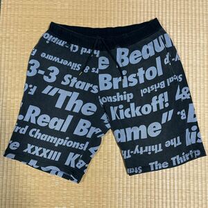 F.C.Real Bristol Dカン付き 総柄 ロゴ スウェット ハーフパンツ 黒XL レア ショートパンツ F.C.R.B. ソフネット FCRB soph