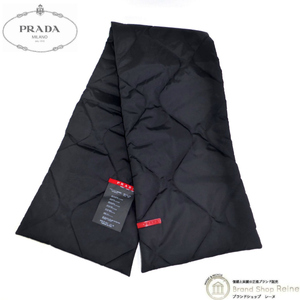 プラダ （PRADA） プラダスポーツ ナイロン 中綿入り マフラー ブラック（新品同様）中古