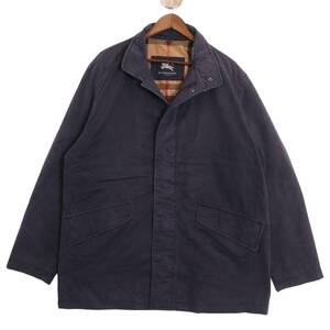 00年代 BURBERRY バーバリー ステンカラージャケット ネイビー (メンズ XL) 中古 古着 A0801