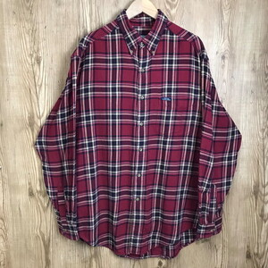 90s CHAPS RALPH LAUREN チャップス ラルフローレン ボタンダウン チェック柄 ネルシャツ 長袖シャツ サイズ メンズ M 90年代 s24092612