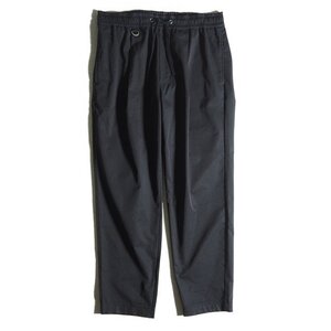 P1356f57　■ユニフォーム エクスペリメント■　21SS SOLOTEX STRETCH TWILL 1TUCK WIDE TAPERED EASY PANTS パンツ ブラック 1 黒 春～秋