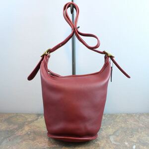 OLD COACH BACKET TYPE LEATHER SHOULDER BAG MADE IN USA/オールドコーチバケツ型レザーショルダーバッグ