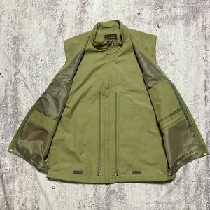 ★ MINOR LABEL stealth pocket ジップ ベスト サイズ約L カーキ グリーン★テック stone island cp company supreme stussy arcteryx