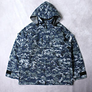 U.S.NAVY GORE-TEX PARKA ゴアテックスパーカー MEDIUM-SHORT ECWCS ネイビー デジタルカモ ゴアテックスジャケット