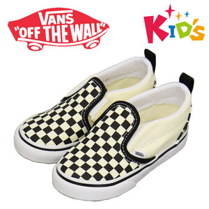 VANS (ヴァンズ バンズ) Kids 幼児用 VN0A34885GX Td Slip-On スリッポン キッズスニーカー (Checkerboard) Black x Whte VN572 15.0cm