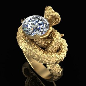 LRM1382★蛇 ダイヤモンド 指輪 メンズ リング 高級感 リアル 豪華 かっこいい 欧米 ヴィンテージ アクセサリー