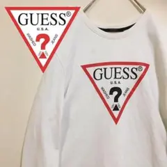 GUESS ゲス トライアングル　ビッグロゴ　スウェット　メンズＬ　トレーナー