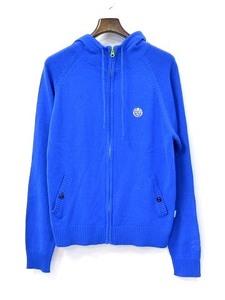 XANTHOUS (ザンザス) LIGHT KNIT ZIP HOOD XL BLUE ジップアップ ライトニットフード ニットパーカー フーディー セーター COTTON