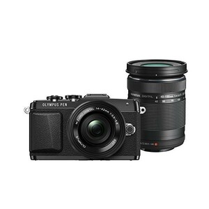 中古 １年保証 美品 OLYMPUS E-PL7 EZダブルズームキット ブラック