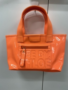 希少新品　美品　SEE BY CHLOE ビニール トートバッグ　 色：オレンジ