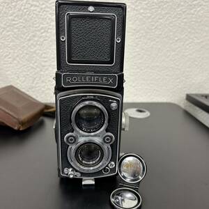 １円スタート【動作未確認】ROLLEIFLEX ローライフレックス 二眼レフカメラ Heidosmat 1:2.8/75 Schneider-Krenzuach Xenar 1:3.5/75 中古