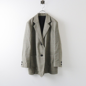 極美品 2023 定価13.2万 マーガレットハウエル MARGARET HOWELL FOX BROTHERS GLEN CHECK WOOL TWILL ジャケット 1【2400013925204】