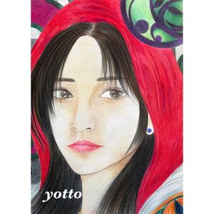 色鉛筆画「 Toward the dream 」Ａ４・額付き◇◆手描き◇原画◆yotto◇