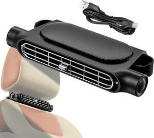 1個 車 扇風機 後部座席 usb ヘッドレストファン ミニ 強力 車載扇風機【３段階風量＆スペース節約＆空気循環】車用扇風機 強