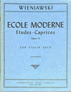 ウィニアウスキ 新しい手法 Op.10/ガラミアン編 (ヴァイオリンソロ)輸入楽譜 Wieniawski Ecole Moderne Op.10/Ed. Galamian 洋書