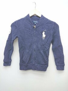 ◇ POLO RALPH LAUREN キッズ 子供服 ビッグポニー 長袖 ニット ジャケット サイズ6 120/60 ネイビー メンズ P