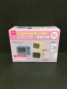 DAISO/ダイソー　テレビ型デジタル時計☆彡　ブルー☆　アラーム　スヌーズ　温度　タイマー　新品未開封品