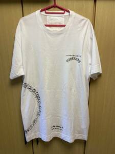 正規 22SS Givenchy by Matthew Williams ジバンシィ マシューウィリアムス ロゴ クルーネック Tシャツ 白 S BM714Y3Y6B