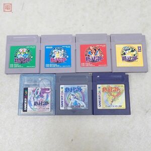 ※ソフトのみ GB/GBC ゲームボーイ カラー ポケットモンスター 赤/緑/青/ピカチュウ/金/銀/クリスタル 計7本セット Pokemon 任天堂【10