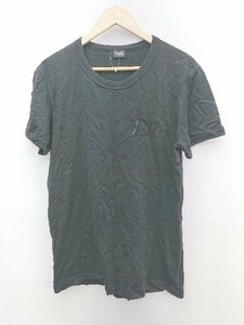 ◇ Dolce&Gabbana ドルチェ＆ガッバーナ ロゴ クルーネック 半袖 Tシャツ カットソー サイズ52 ブラック メンズ P