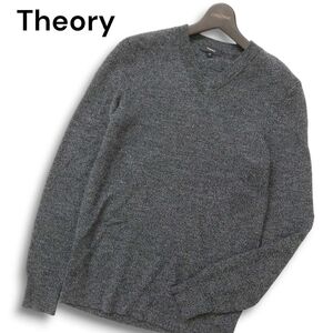 Theory セオリー 秋冬 【EMBLEM.HTR RONZONS VW】 ウール100％★ Vネック ニット セーター Sz.XS　メンズ グレー　C4T09094_A#K