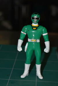 Qo110 VTG 1996 Bandai Gekisou Sentai Carranger green Racer Figure Power Rangers 激走戦隊 カーレンジャー グリーンレーサー 当時モノ