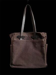 USA製 FILSON フィルソン RUGGED TWILL TOTE BAG ラギッドツィル トートバッグ ブラウン Made in USA アメリカ製 レザー キャンバス 肩掛け