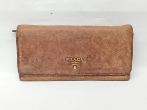 PRADA 107 二つ折り長財布 茶 財布