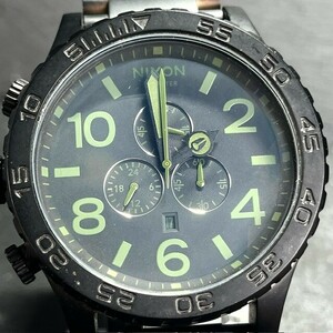 美品 ニクソン NIXON 51-30 CHRONO A083-1042 腕時計 クオーツ ブラック アナログ クロノグラフ MATTE BLACK 新品電池交換済み