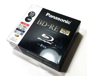  即決 日本製 Panasonic 25GB ブルーレイディスク 片面1層 10枚セット ブラックレーベル版 未開封新品 岡山県 津山工場製 Blu-ray Disc
