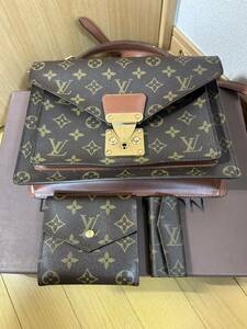 ルイヴィトン　3点セット　訳ありLOUIS VUITTON ルイヴィトン ハンドバッグ 斜め掛け モノグラム モンソー ショルダーバッグ 