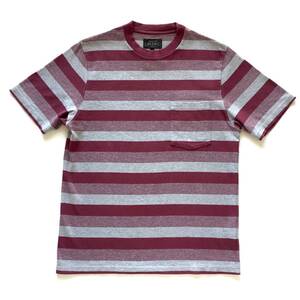 美品 BEAMS PLUS Border Pocket T-shirt ビームスプラス ボーダー ポケットTシャツ Sサイズ 半袖 日本製 MADE IN JAPAN BEAMS＋ カットソー