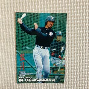 カルビー プロ野球チップス 小笠原道大　2004年 日本ハムファイターズ 2003年5月月間MVP ガッツ　当時物　送料110円　同梱可