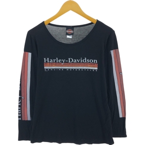 古着 ハーレーダビッドソン Harley-Davidson ロングTシャツ ロンT USA製 レディースXL相当 /eaa498856