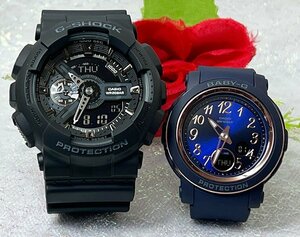 恋人達のペアウオッチ G-SHOCK BABY-G ペア腕時計 カシオ 2本セット gショック ベビーg GA-110-1BJF BGA-290SA-2AJF ラッピング無料