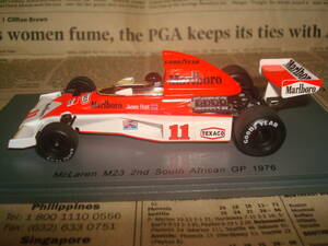 ★☆マクラーレン M23 フォード 1976年 南アフリカGP　J.ハント　スパーク 1/43　McLaren M23 Ford J.Hunt☆★