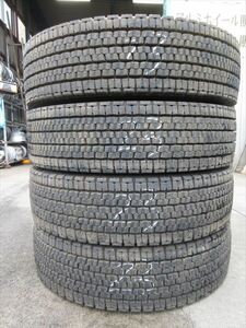 送料無料　スタッドレス　11R22.5　14PR　BS　W999　2023年製　4本セット　18mmぐらい　バリ溝