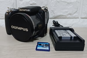 OLYMPUS SP-720UZ14 MEGAPIXEL3 デジタルカメラ　オリンパス　4GB 　SDカード　バッテリー　チャージャー　(ガラス)