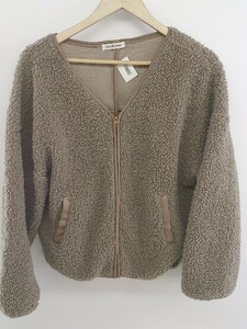 ◇ natural couture ナチュラルクチュール 長袖 ボア ジャケット サイズF ブラウン系 レディース P