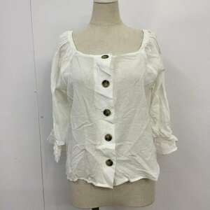 LOWRYS FARM FREE ローリーズ ファーム シャツ、ブラウス 七分袖 Shirt Blouse 白 / ホワイト / 10068276