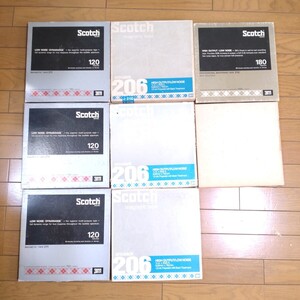 オープンリールテープ メタルテープ スコッチ MAGNETIC TAPE 211/スコッチ MAGNETIC TAPE 206/ソニー R-11A/AKAI TAPE REEL ATR-10 計8本