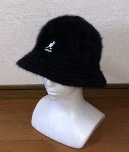 美品 KANGOL Furgora Casual K3017ST M カンゴール ファーゴラ カジュアル バケットハット ブラック 黒 アンゴラ ファー バケット 男女兼用