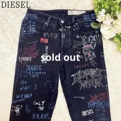 DIESEL BABHILA グラフィックデザイン 細すぎないスキニーデニム25