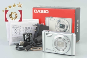 【中古】CASIO カシオ EXILIM EX-ZS180 シルバー コンパクトデジタルカメラ 元箱付き