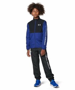 1443008-UNDER ARMOUR/UAウーブン ハイブリッド ジャケット ジュニア トレーニングウェア 上下